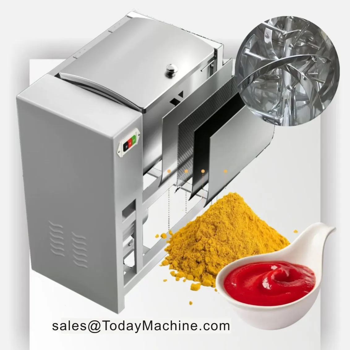 Automatic Ribbon Blender for Small Lab for Mixing Syrup Dry Spice Powder in Food Industry New Titanium Screw Mixer