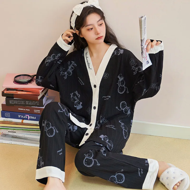 Women Pajama Set Super-Soft Short & Long Sleeve Top with Pants