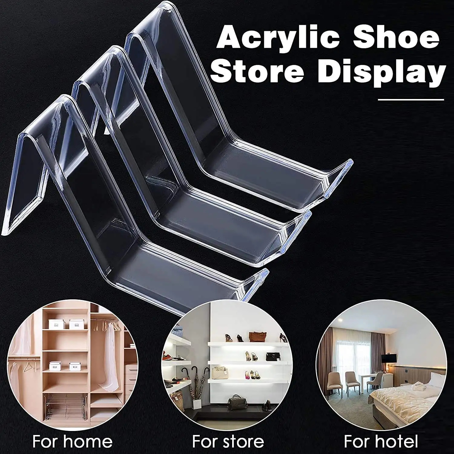 Acrylic Clear Shoe Display Stand Shoe Display Rack Holder Display For
