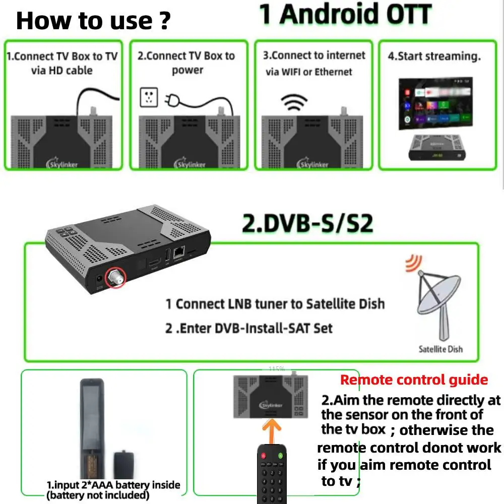 Z8 4k Android DVB-S2 Hybrid TV Box 5G Wifi 2+16GB Android OTT +DVB-S/S2  H.265 HEVC FTA Decoder Digital Satellite TV Receiver