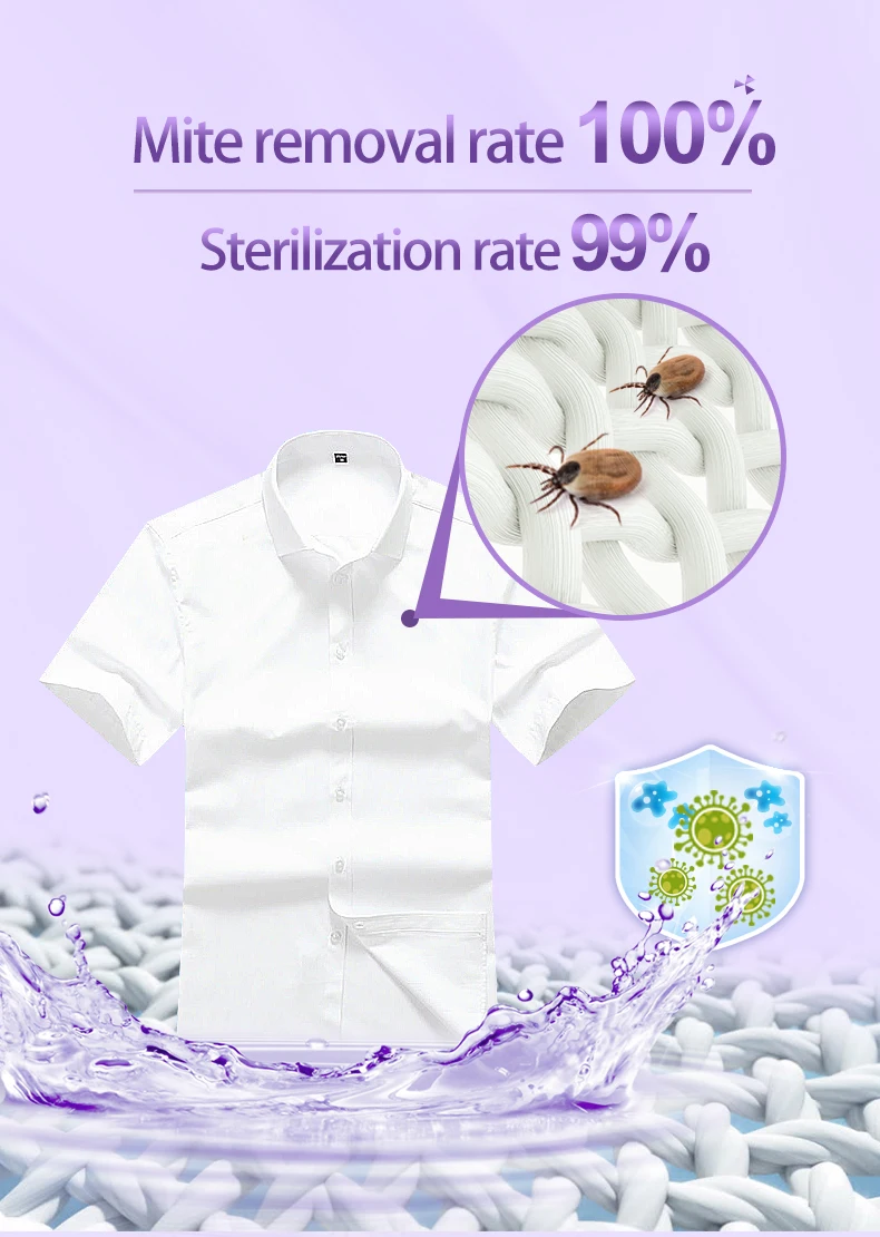 Mite removal rate 100% Sterilization rate 99%