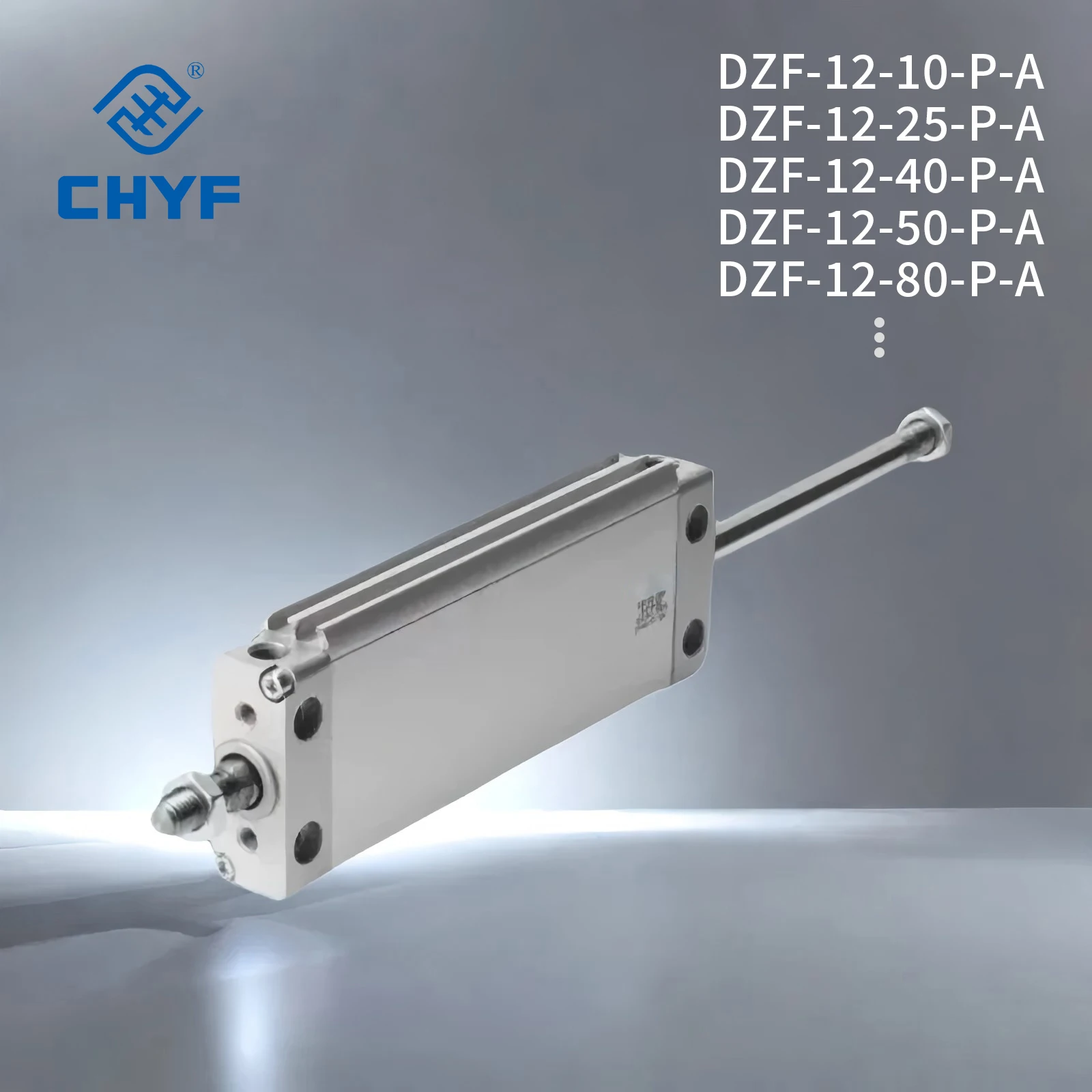 product chyf dzf series double acting flat cylinder with  adjustable cushioning  dzf 12 10 p a dzf 12 25 p a-4