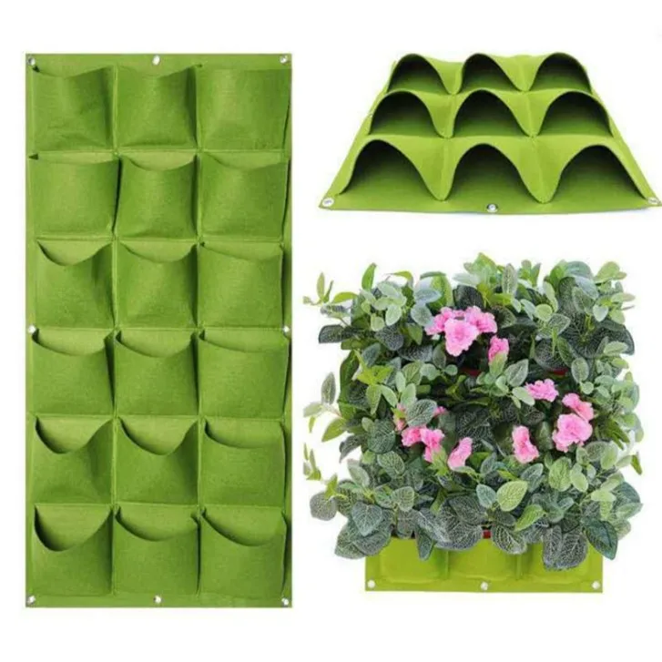 Hanging Garden Black Planter Grow Bag Garden Grow Planting Bag Pockets
