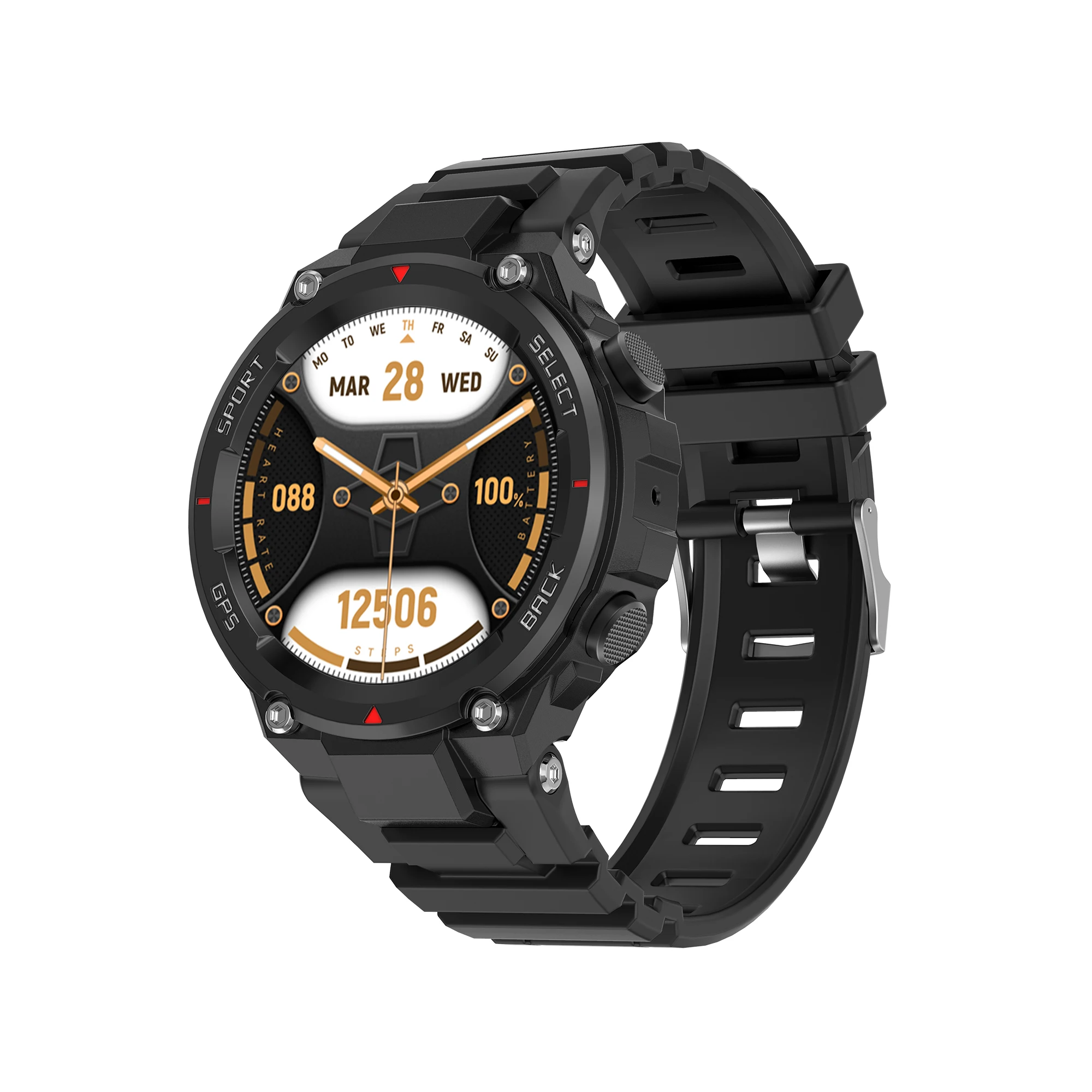 DT5 Sport Smart Watch with GPS, IP68 Waterproof, Heart Rate, Voice 