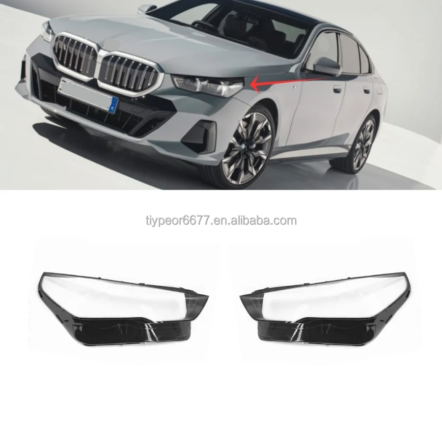 product tiypeor right front headlight lens clear cover glue for bmw g60 5 series 2024   2025 protect lens-3