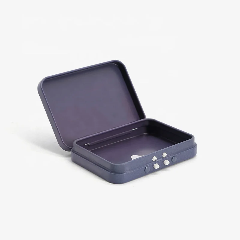 OEM Recyclable Child Resistant Tinplate Box with Hinged Smell Proof Insert Joints for  Metal Case Storage Tin Box
