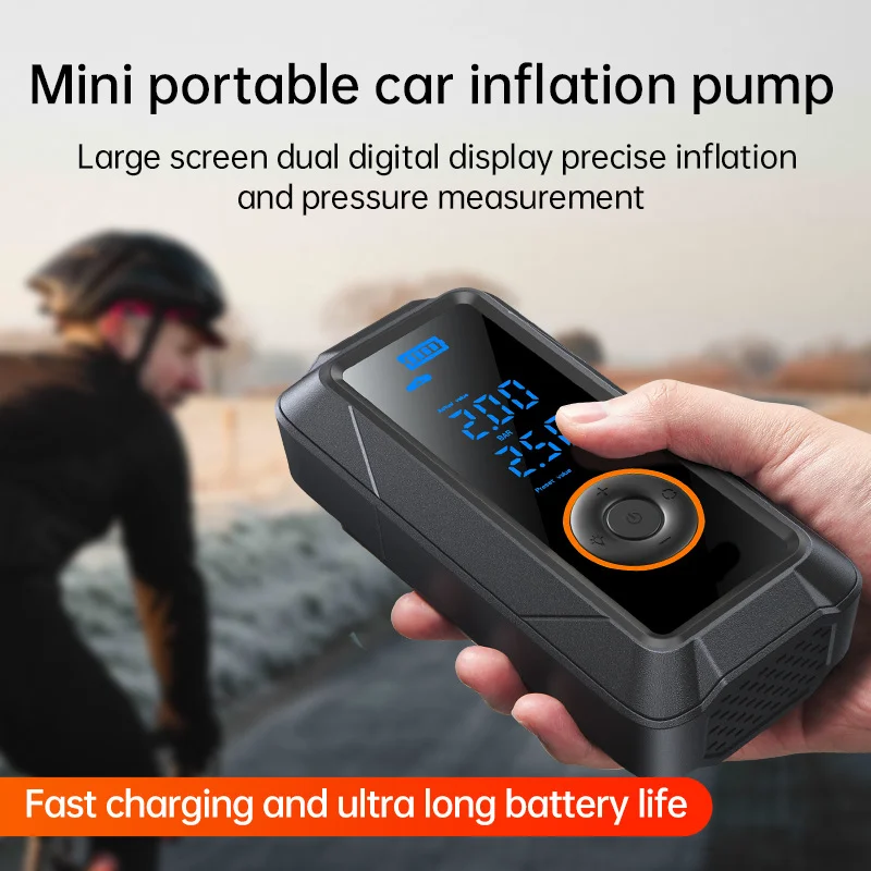150psi Digital Display ABS Portable Car Air Tires Inflator Emergency Light 2000mAh Battery Wireless Electric Air Compressor - view 5
