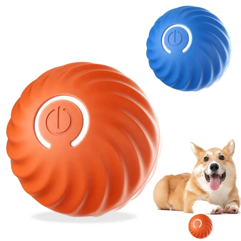 USB Automatic Smart Dog Toy Eco-Friendly Lifelike Moving Bouncing Jumping Balls Interactive Rolling Ball for Cats Small Dogs