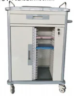 ACB-08 Medical Trolley 20 Cases Stainless Steel Patient Record File Hospital Room Use Medical Chart Holder