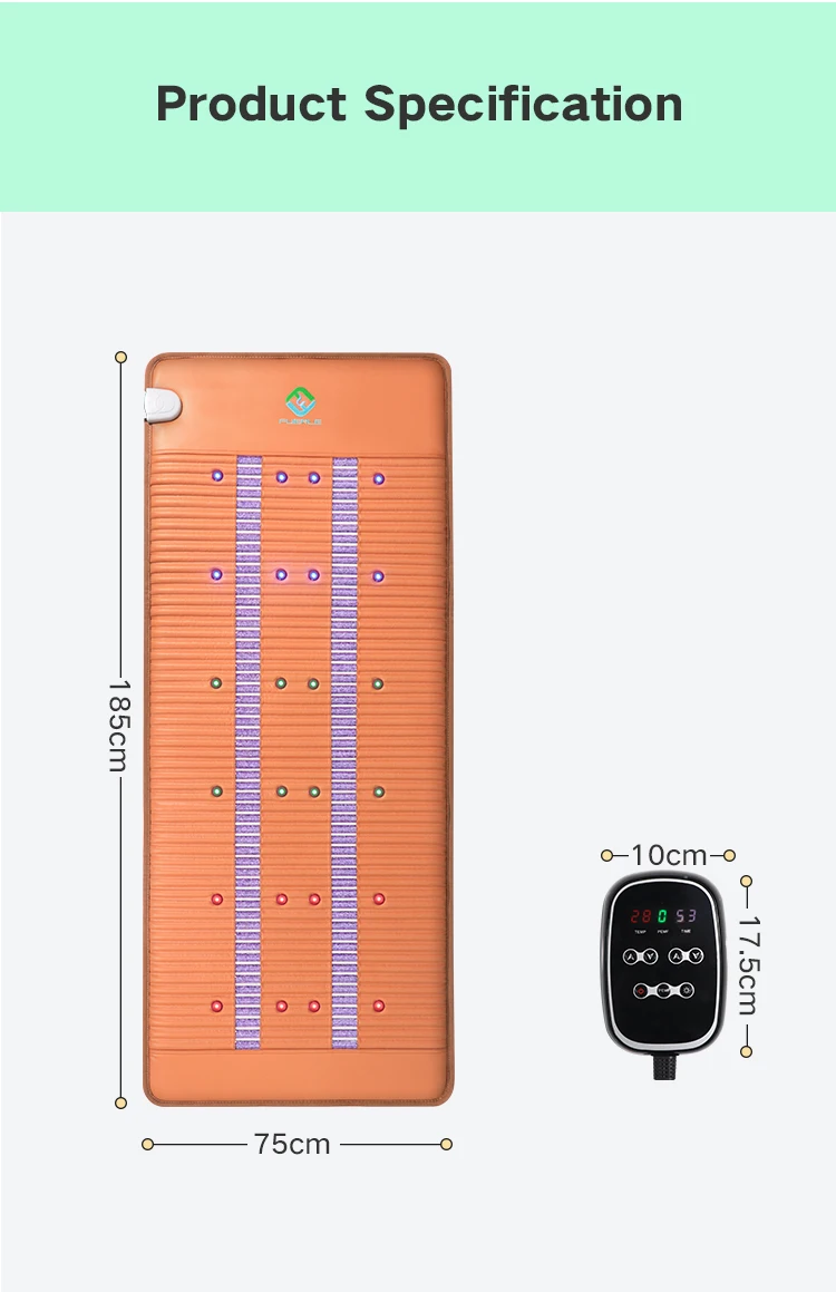 Factory Direct Pemf Therapy Mat Far Infrared Gemstone Mattress