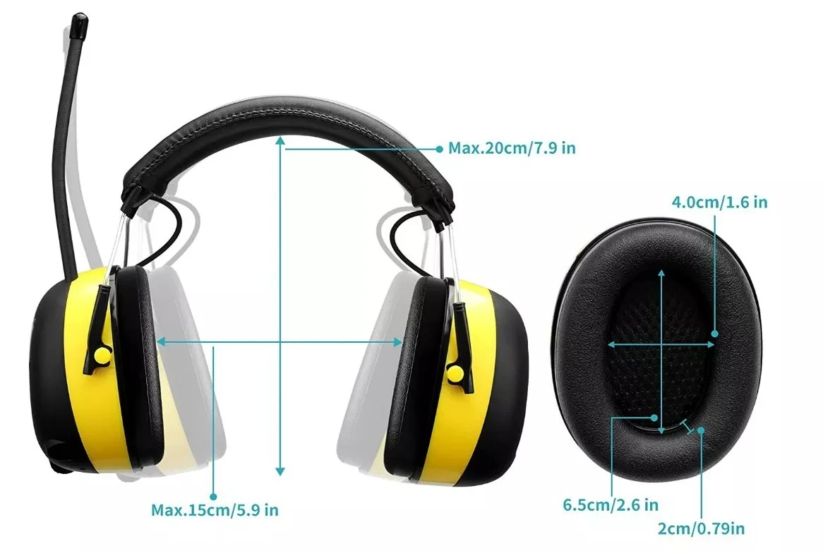 Tactical Electronic Earmuffs Shooting Wireless Am Fm Radio Headphones With Built In Am Fm Dab