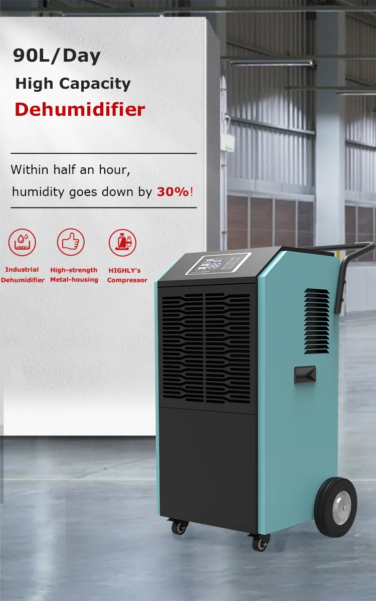 Special Offer Wholesale 90l/d Hand Push Dehumidifier Portable Dehumidifier Home Electrical