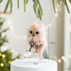 Peluche hibou rose
