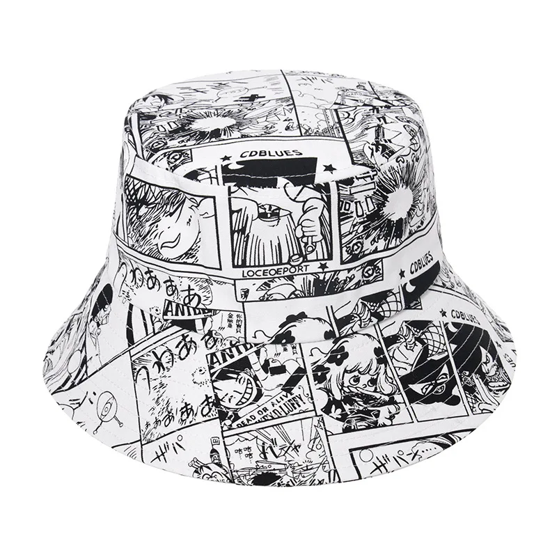 Japanese Anime Print Summer Bucket Hat Sun Protection Beach Fishing Camping  Sunhat Cartoon Anime Boys Girls Hat Caps - Buy Bucket Sun Hat,Beach Fishing  Cap,Anime Print Bucket Hat Product on 