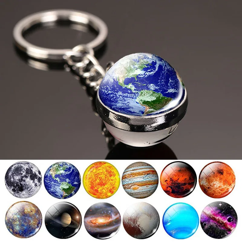 Portachiavi Zodiacale Luminoso Con 12 Costellazioni - Glow In The Dark In Vetro - Regalo Unisex