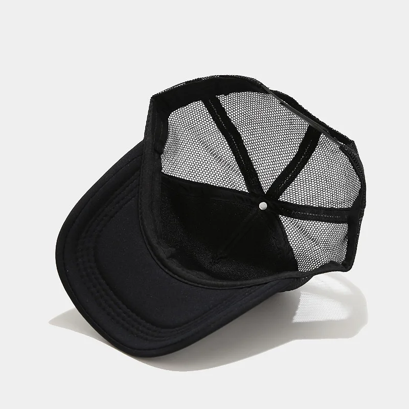 Custom Logo 2-Tone 5-Panel Trucker Hat Adjustable Athletic Fitted Baseball Cap Polyester Foam Front Mesh Back Casquette Blank
