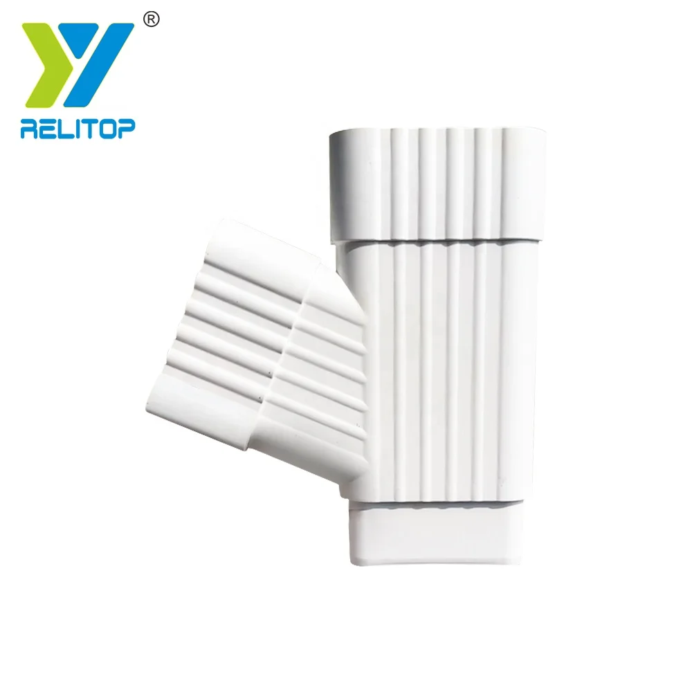 Downpipe Connector Gutter Rainwater Pipe Beveled square Pipe Tee Connector Exterior Wall Drainage Pipe Factory Direct Sale