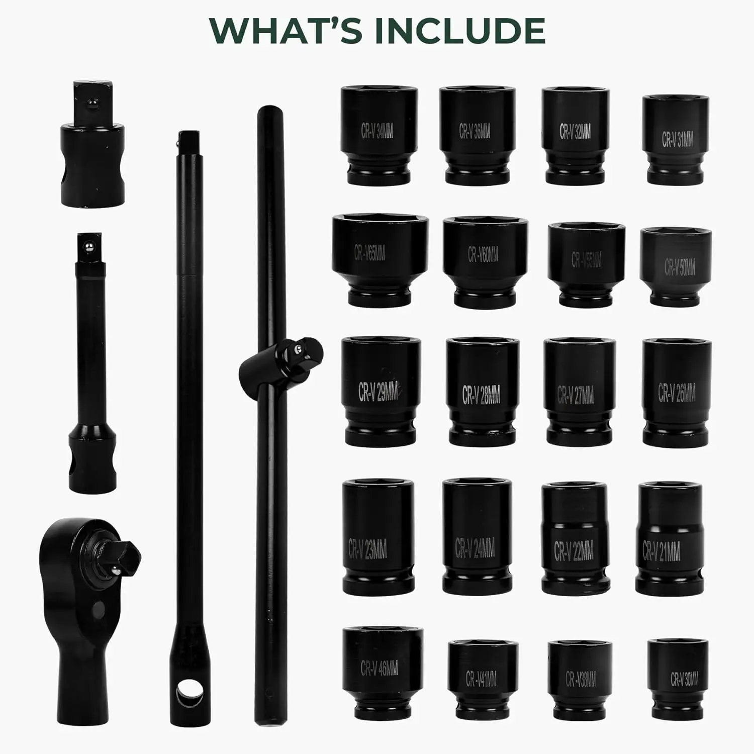 26 Piece 3/4 Inch Drive Heavy Duty Impact Auto Car Repair Tools Wrench Socket Set Buy Socket