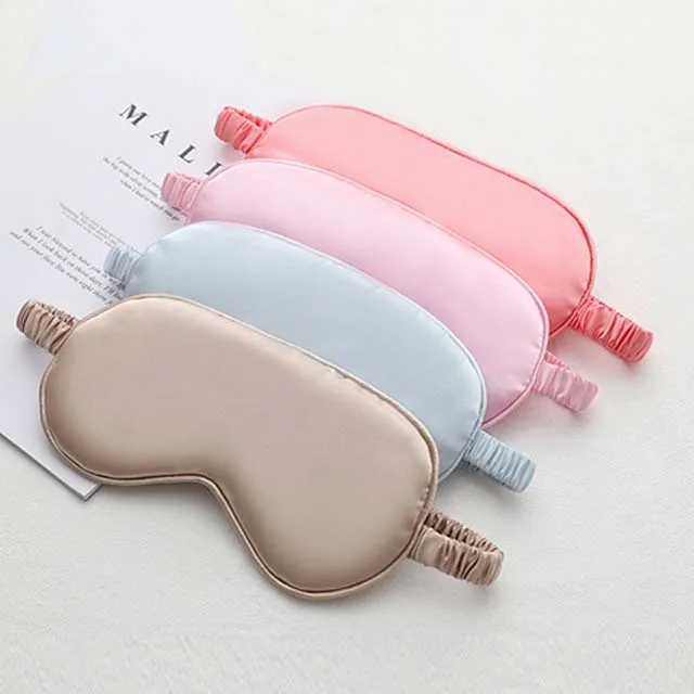 Customize Double Layer Elastic Strap Soft Eye Cover Satin Sleeping ...