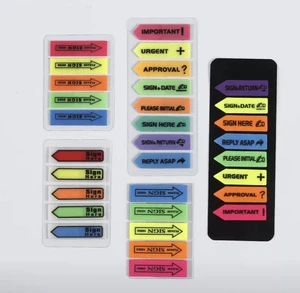 Index Tabs Bookmarks Set with Self-Adhesive Magnetic Features for Office Use or Gift Giving Packed in Box Stationery Sticky Note