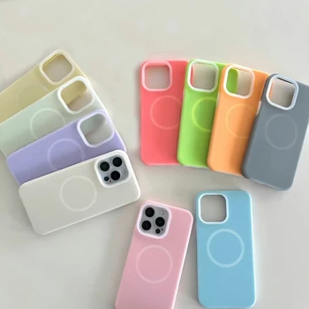 Premium magnetic jelly silicone phone case for iphone 16 pro max case