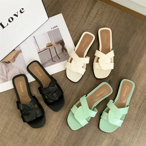 Women's High-End Summer Flat Sandals Fashionable New Fairy Style Soft-Soled with High Upper Position Versatile Beach Roman Shoes