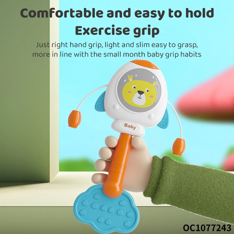 Cute Drum Plastic Musical Instrument Baby Hammer Rattles Teething Toy ...