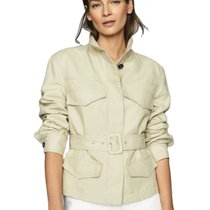 2021 New Design Single Button Cotton Button Polyester Bandage Jacket Button up Collar Gray Jacket