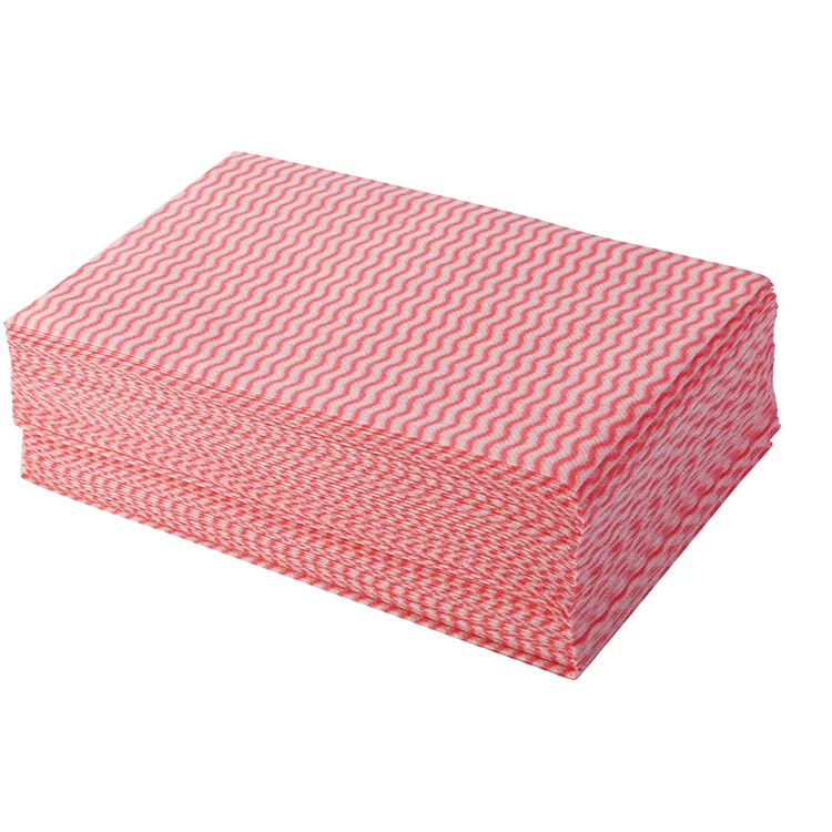 Spunlaced  Nonwoven Reusable Disposable Kitchen Dish Cloth Roll Woodpulp Polyester Hospital J Cloth