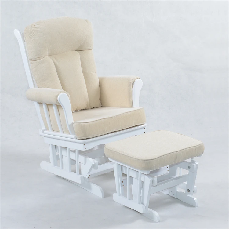 Nordic Style Recliner Apartment Maternity Baby Nursing Chair Dark Wood