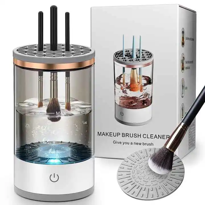 Fast Instant Electric Makeup Brush Cleaner Machine Automatic Brush Cleaner Spinner Tool USB Power Source for Household Use