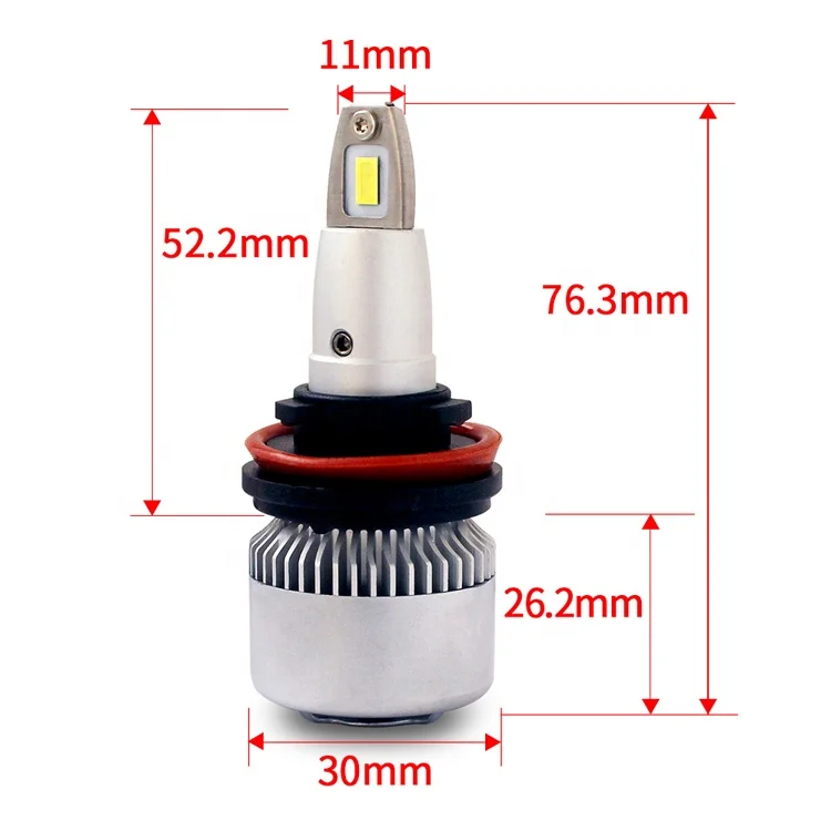 Raych Bright 360 Mini Size Led Headlight R4 H4 H7 H11 80W Led Car Bulbs Led Car Lamps CSP Chip for Cars Automotive Vehicles
