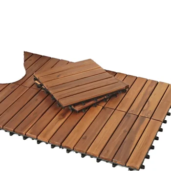 Modern Designed Outdoor Easy-Installing Anti-slip Eco-friendly Brushed Wood Grain Composite WPC Decking