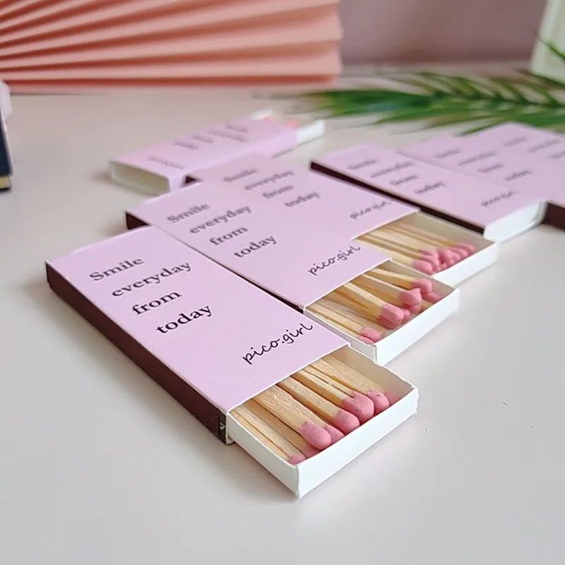 Matchbox Cheap Bulk Safety Matches Custom Wholesale Safety Pink Matches Box Safety Match Box With Stick