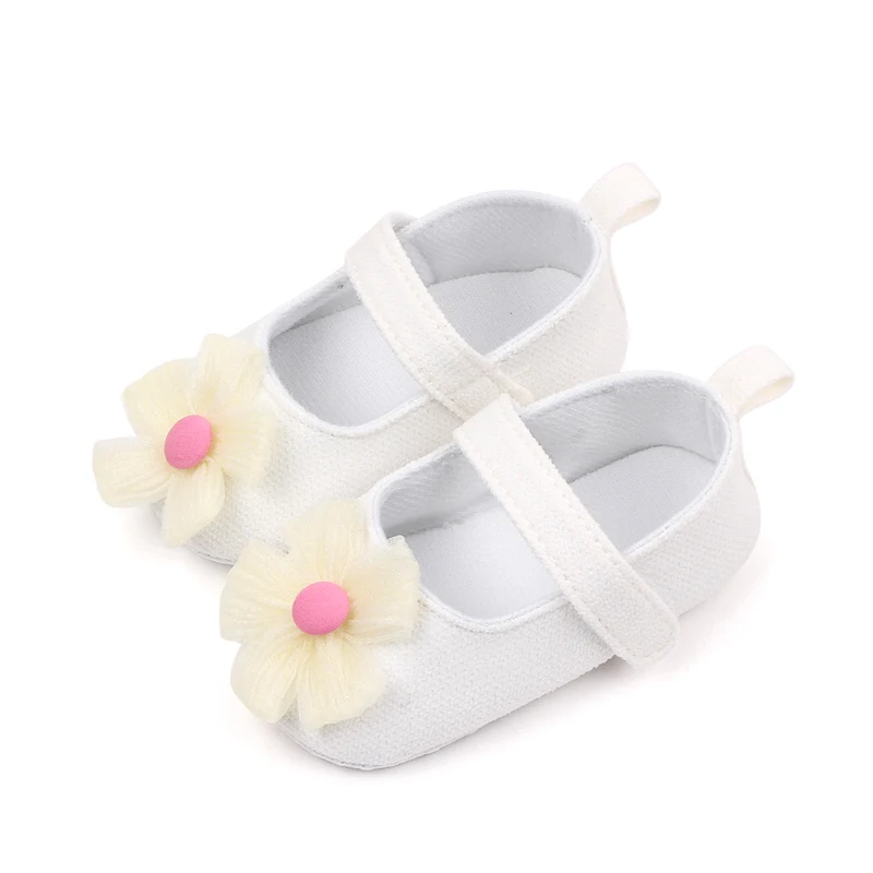 Spring and Fall New Flower Soft Soled Baby Walking Shoes for Girls details