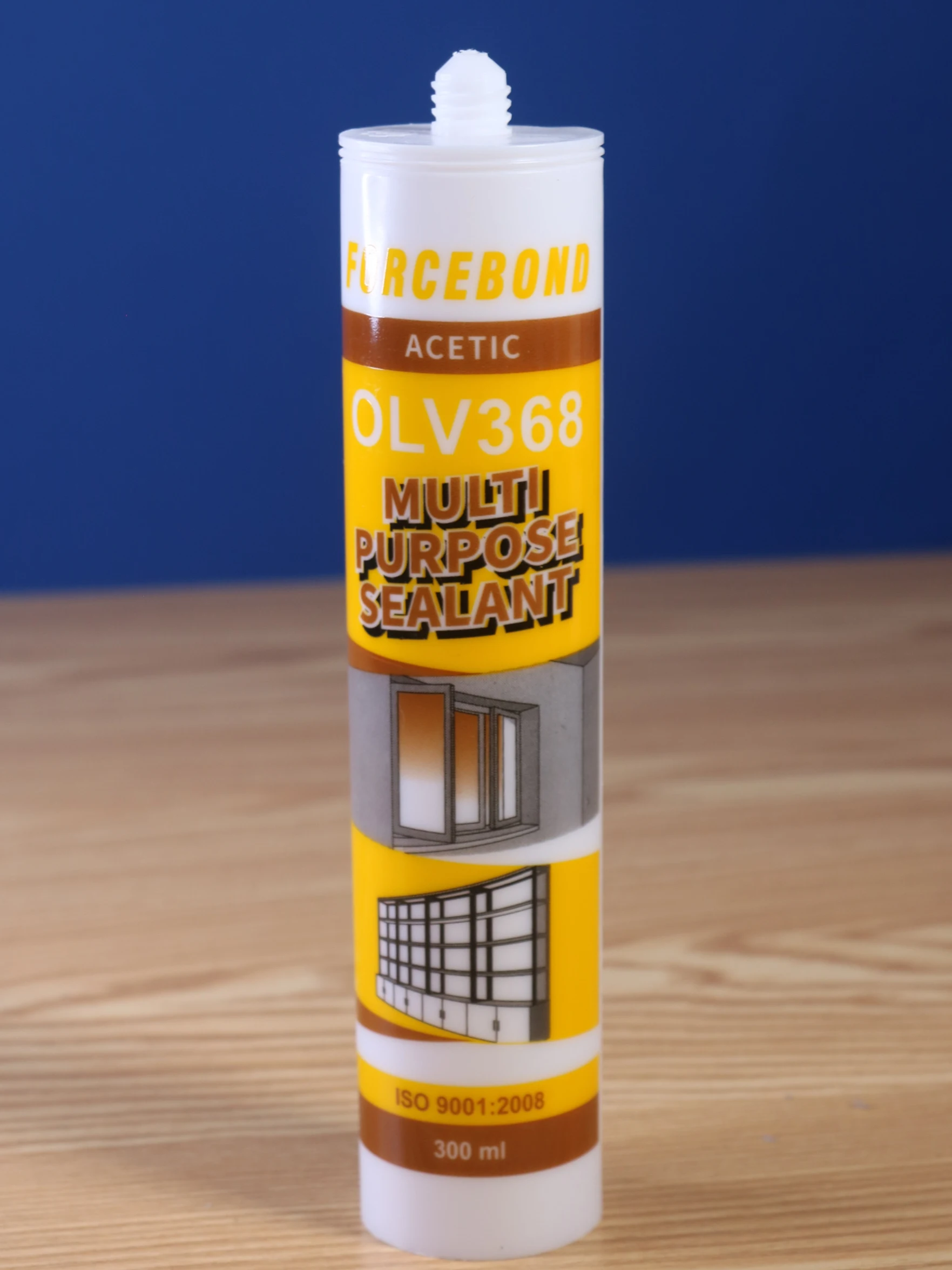 Gold Chemical Fast Cure Acid GP Silicon Para Vidrios De Ventanas Silicone Sealant OLV368