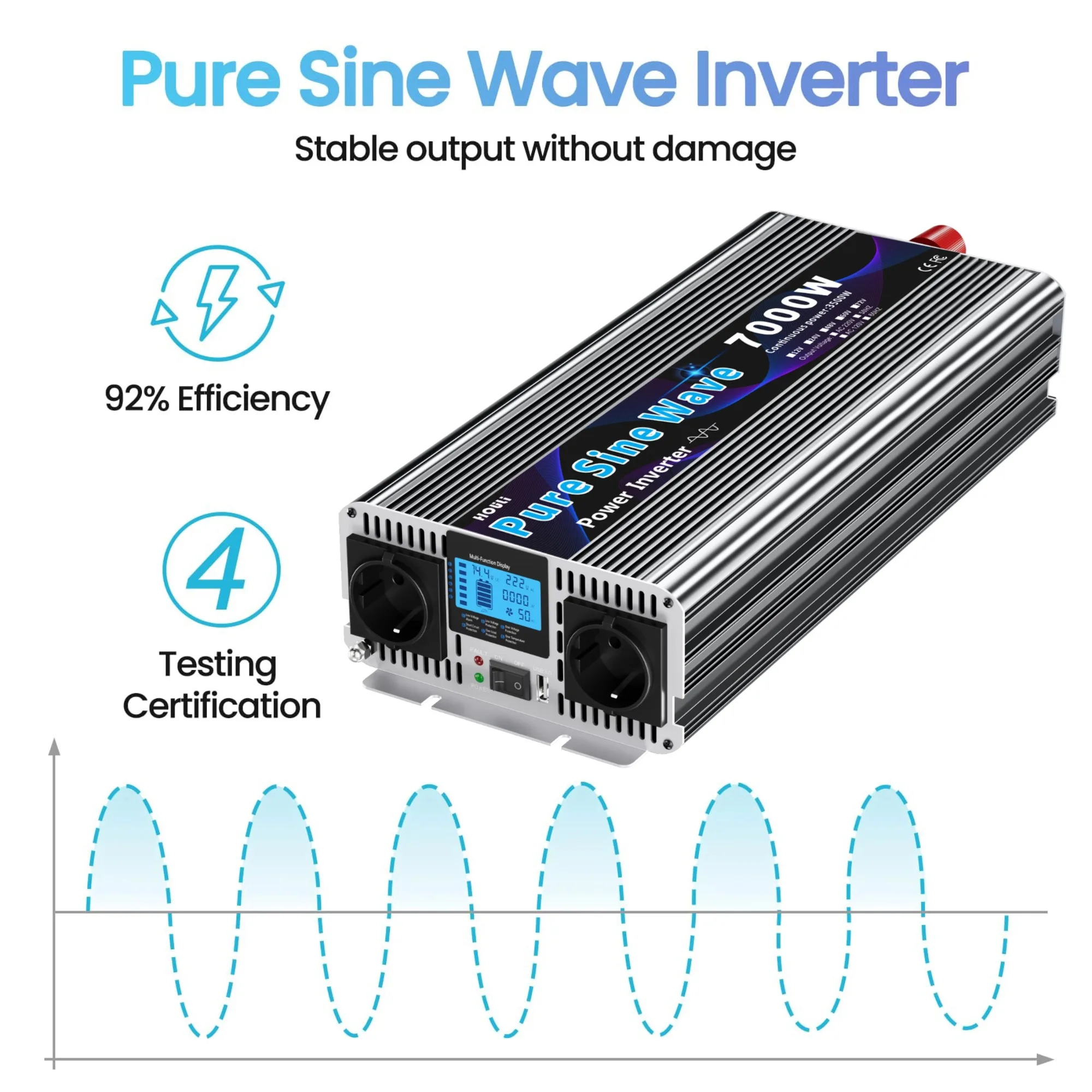 Inverter Onda Pura Inverter A Onda Sinusoidale Pura 2500W/3500W/4500W - Foto 6