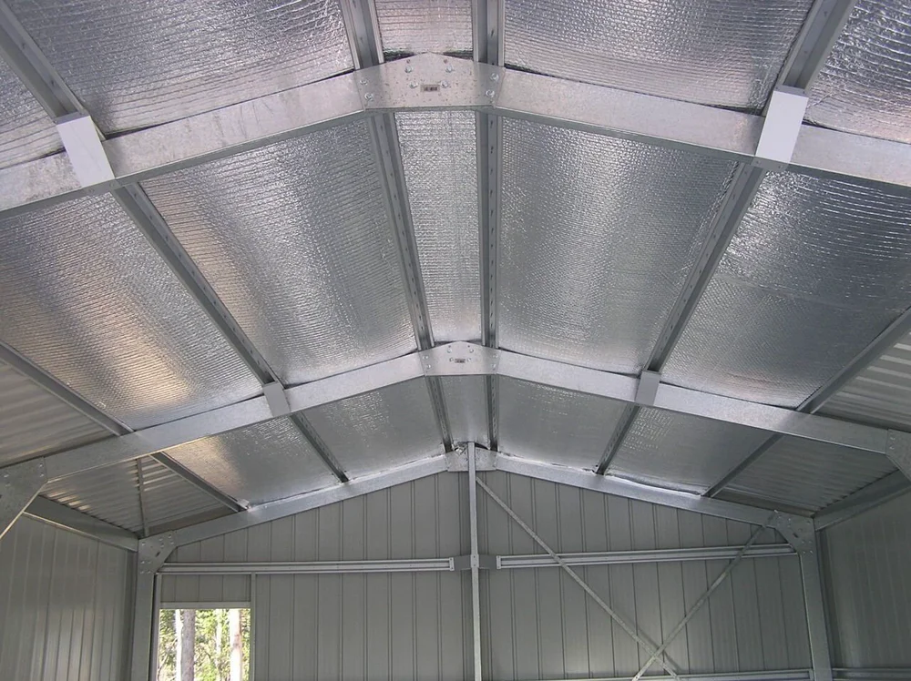 PengYuan OEM Reflective Foam Warehouse Insulation Exposed Closed Cell Aluminum Foil Facing Roll Pe Foam Thermal Insulation