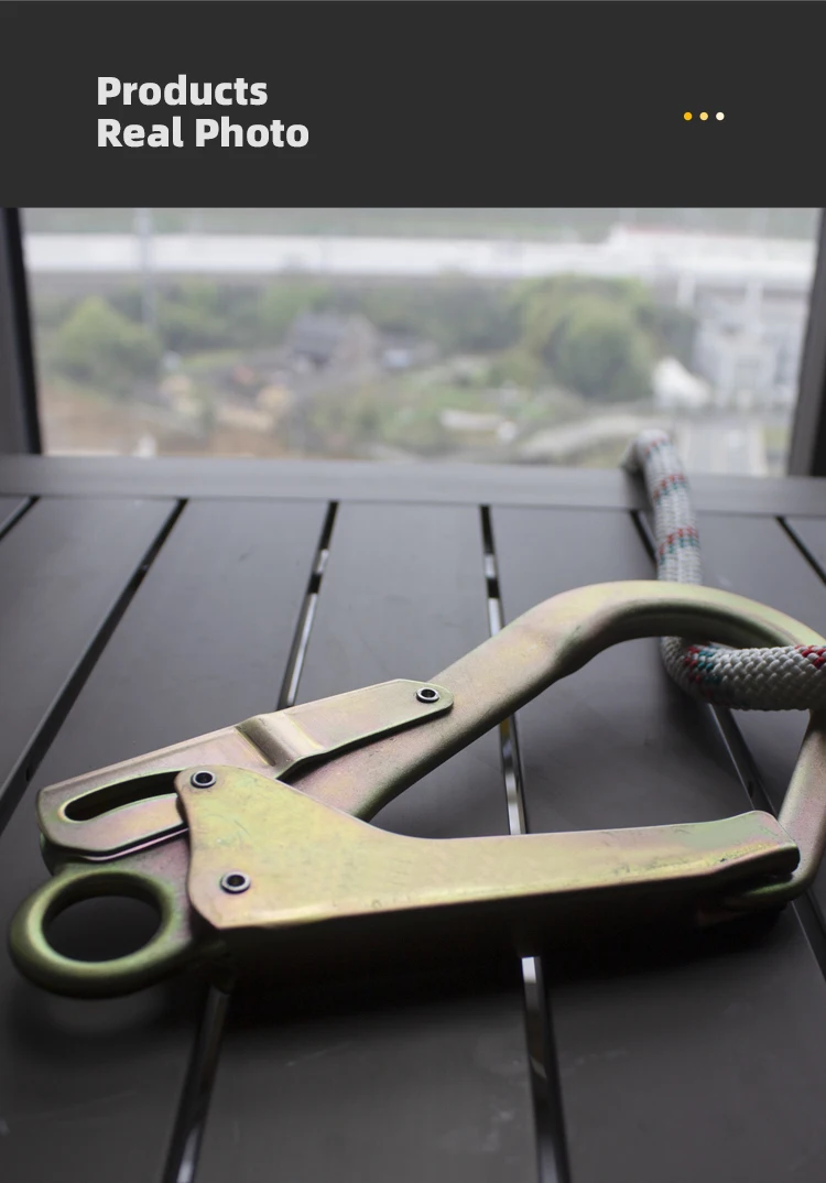 Safety Belt Hook for Fall Protection - 23kN Double Lock Steel Forged ...
