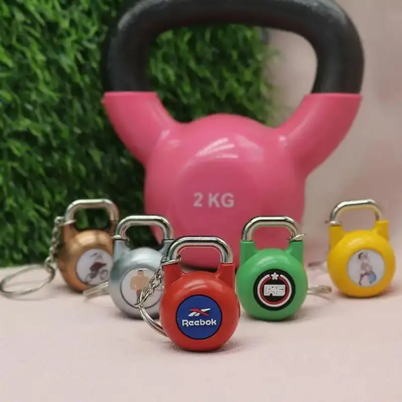 Mini F45 Gym Metal Triangle Keychain Weight Plates