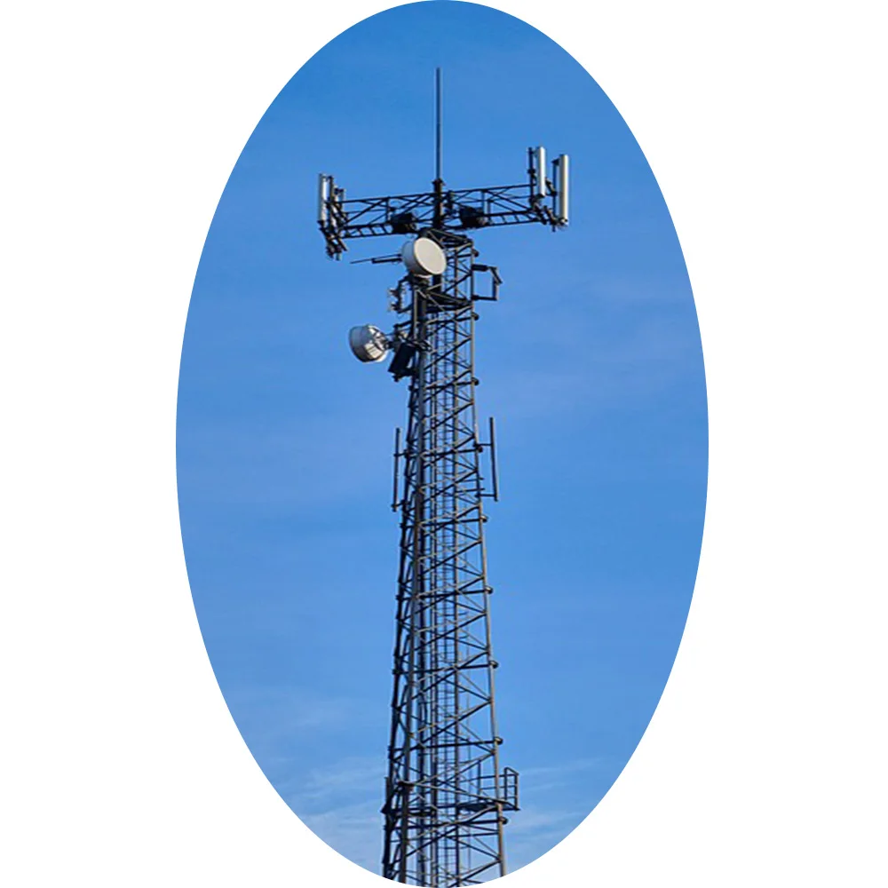 3 legs Outdoor 5G cellphone communication  tower  long range radio  antenna   Galvanized communication tower