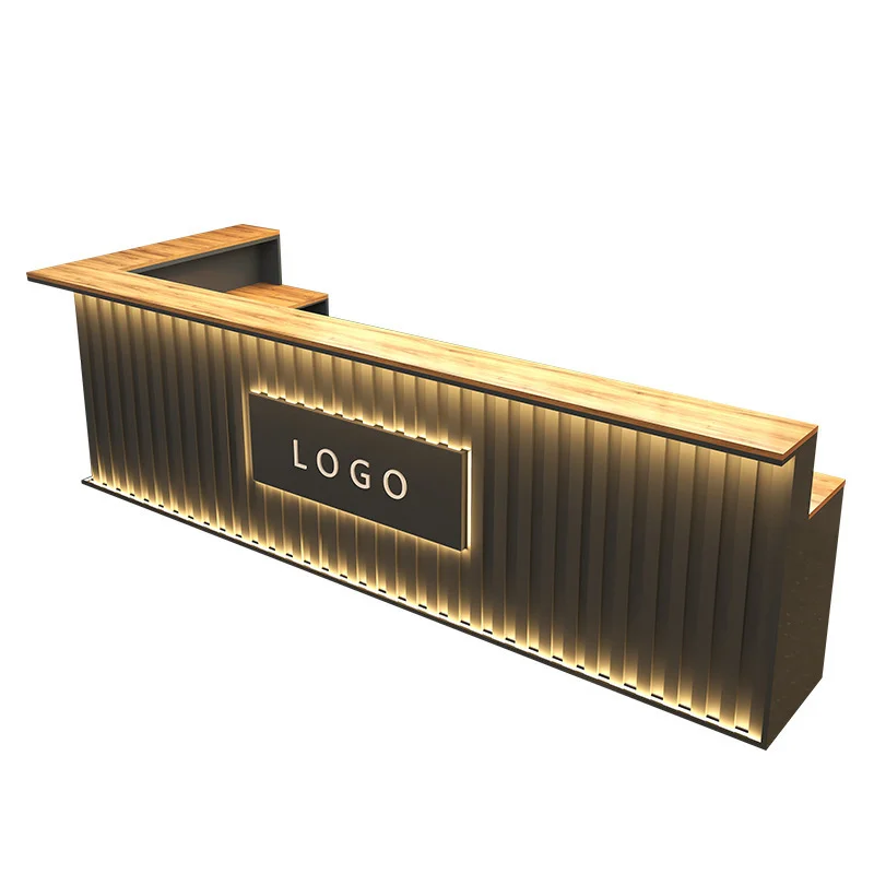 Custom Modern L-Shape Wine & Coffee Bar Design for Restaurant Nightclub ...