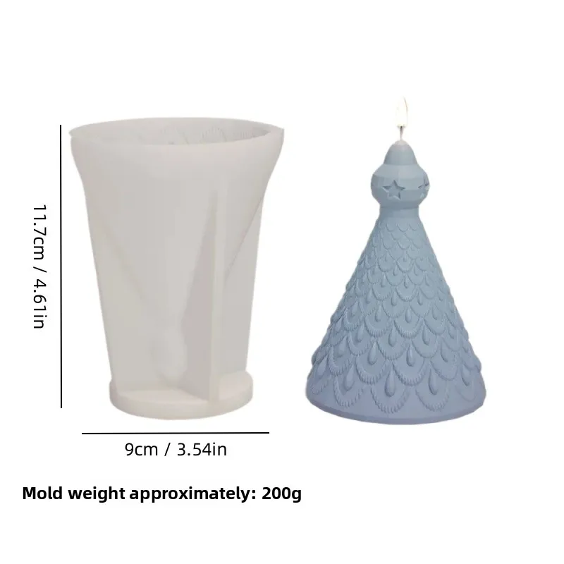 Christmas Tree Series Cedar Silicone Candle Mold Eco-friendly Reusable DIY Fragrance Modern Simple Style Decorative factory