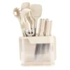 White silicone kitchenware set of 17