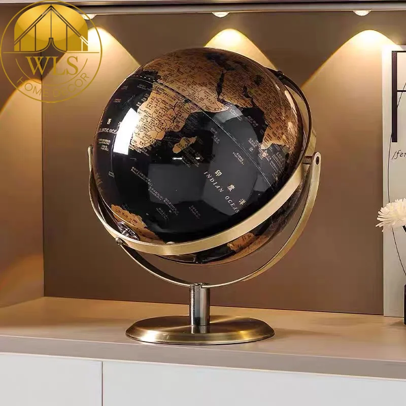 Modern Rotating Globe Decor of World for Luxury Home Decoration Universal World Home Decoration Locations Earth Map Ornaments