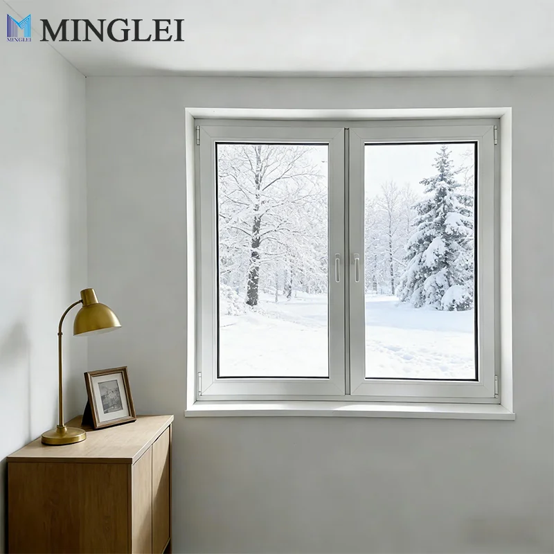 Janelas de Liga de Alumínio para Casa Moderna com Vidro Temperado – Janelas de Abrir em Alumínio Resistentes a Impactos