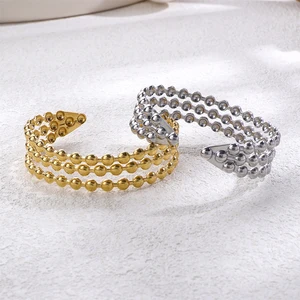 Minimalism Gold Color Open Cuff Bracelet Exaggerated Big Wide Bangle for Women Ladies Jewelry Sets Fashion Charm Pulseira