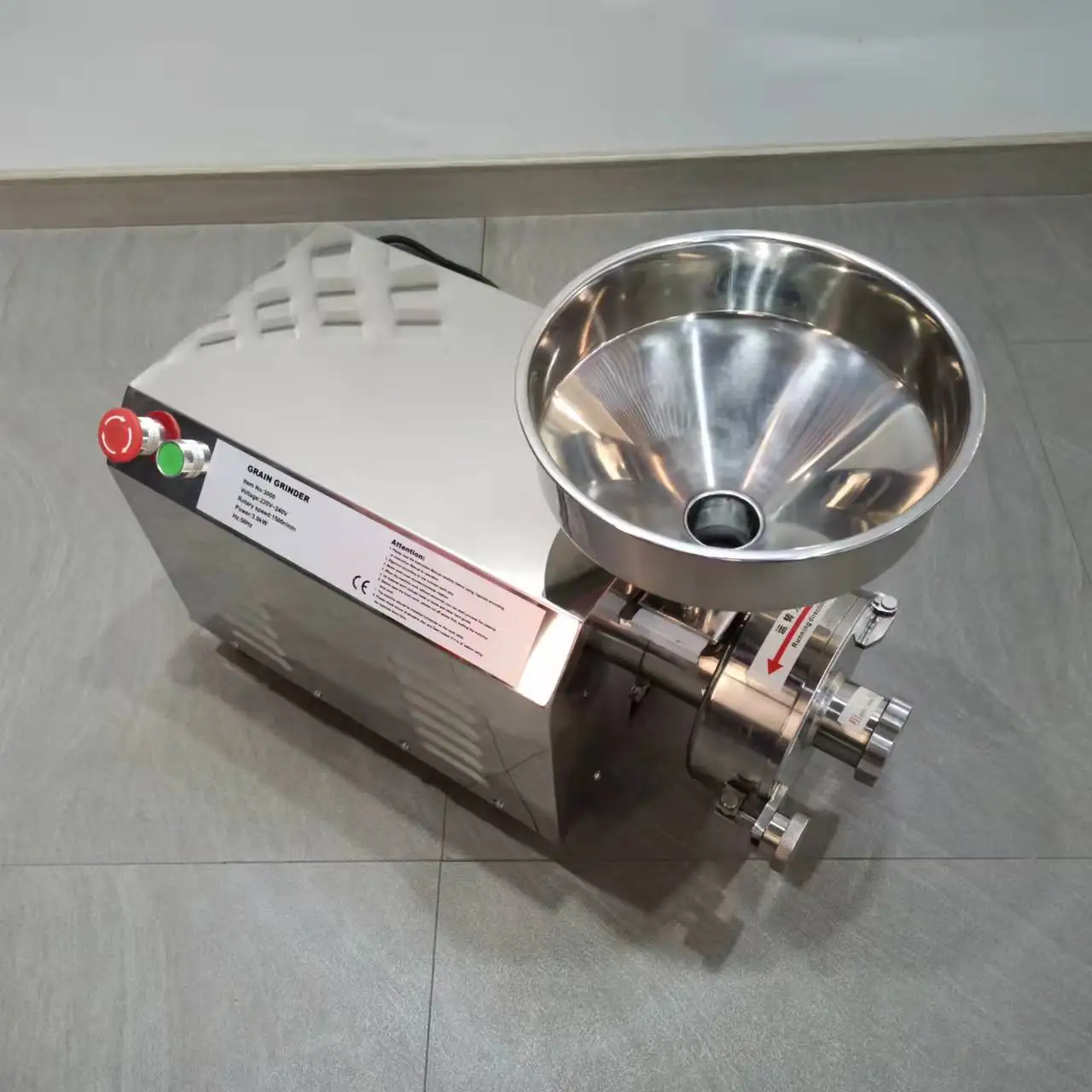 HR3600 Commercial High Capacity Grain Grinder Mill Cereal Rice Wheat Corn Mill Powder Machine