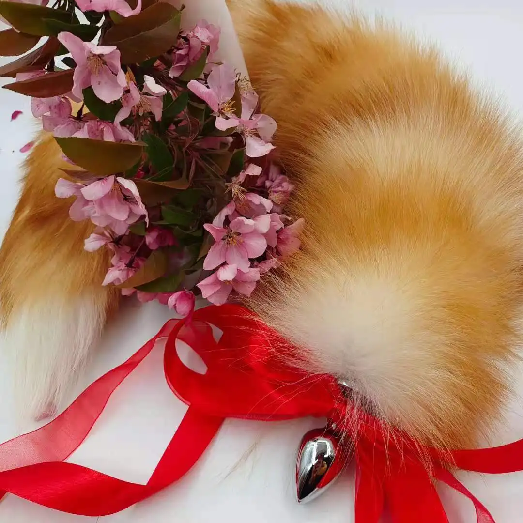 Factory Outlet Plush Corgi Crystal Tail Fox Tail Anal Plug Large Anal Plug