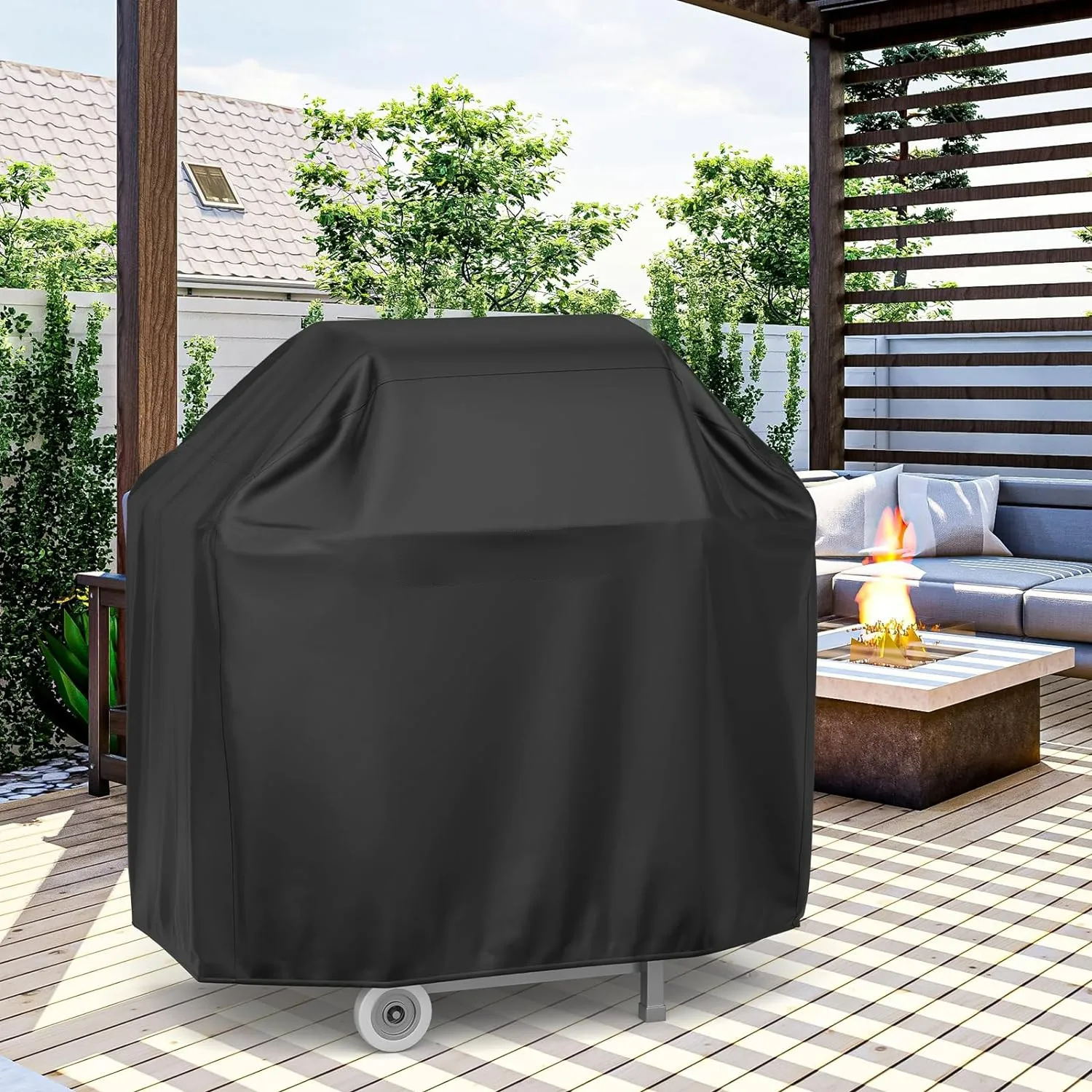 Factory Outdoor Garden Bbq Barbecue Grill Cover Uv Protection Waterproof Dust Proof Windproof 1309